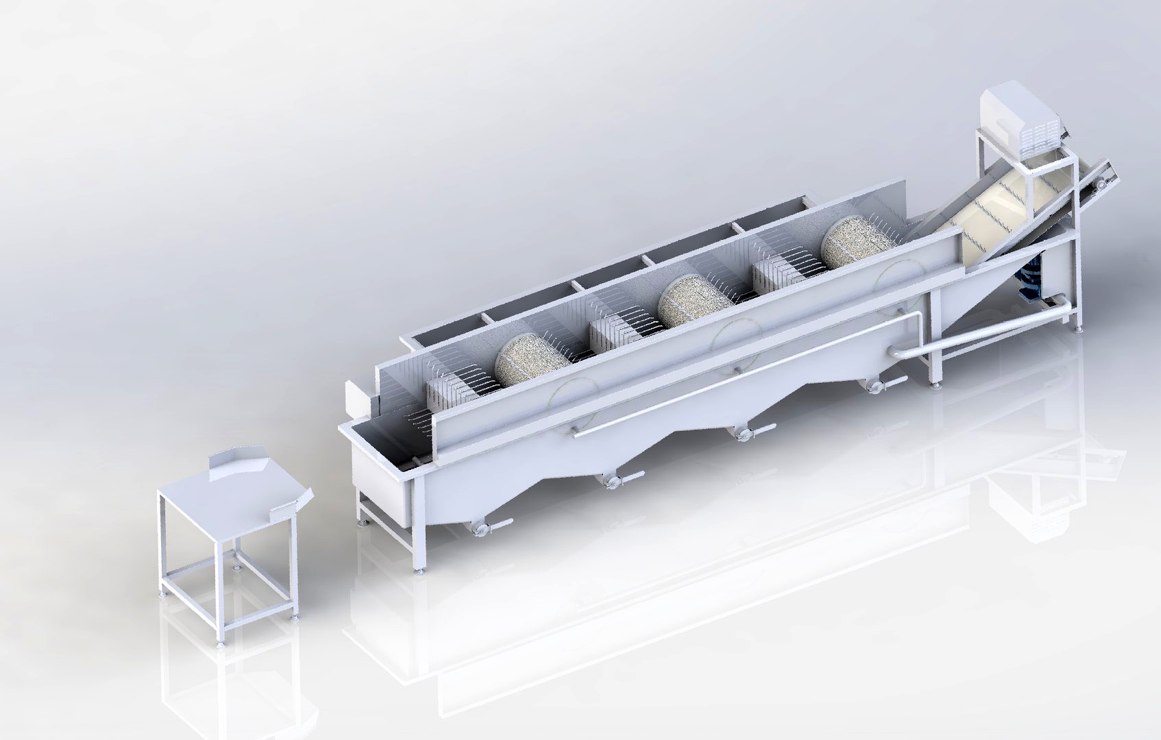 Bean sprouts cleaning machine