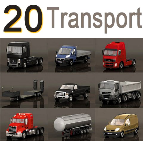 Transport vehicles 3D Model