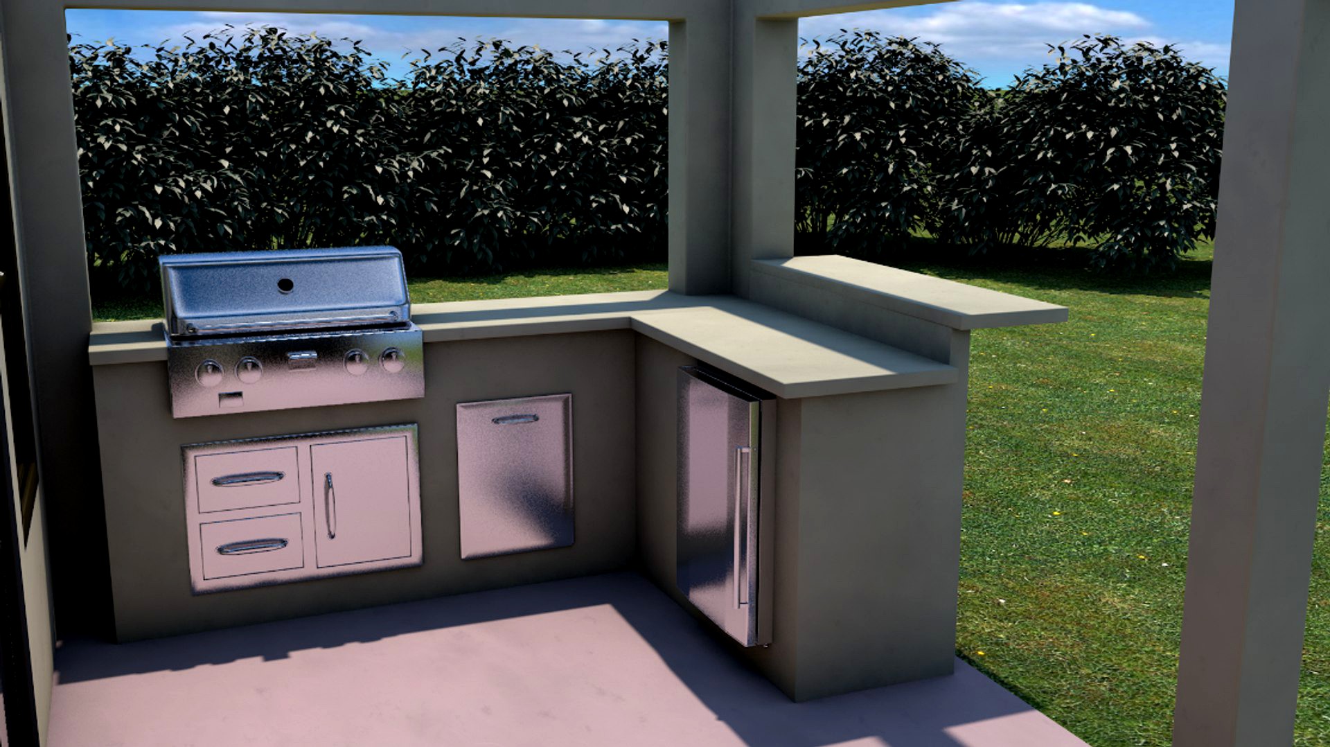 outdoor kitchen