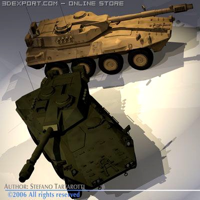 Centauro B1 tank destroyer 3D Model