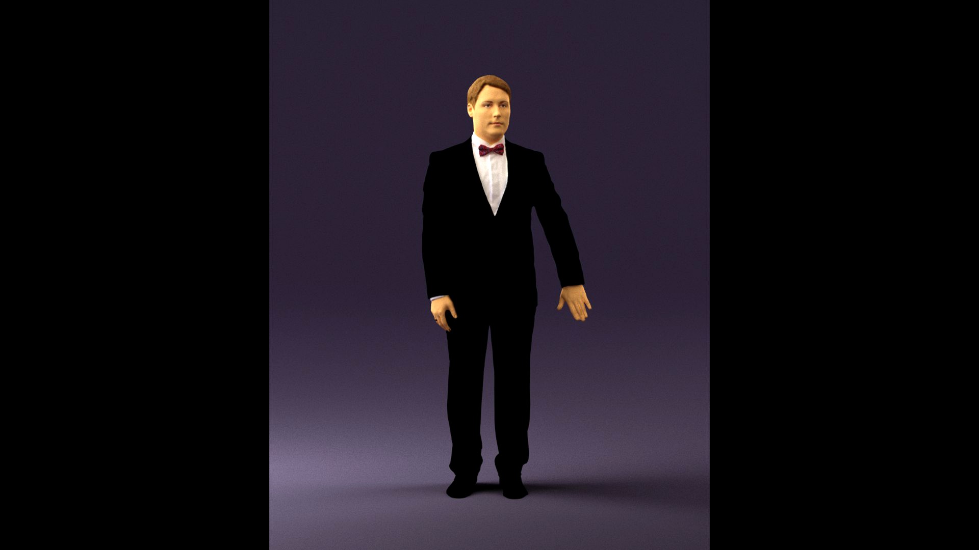 Man in black evening suit 0669