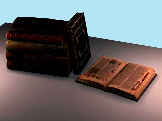 Old Books 3D Model