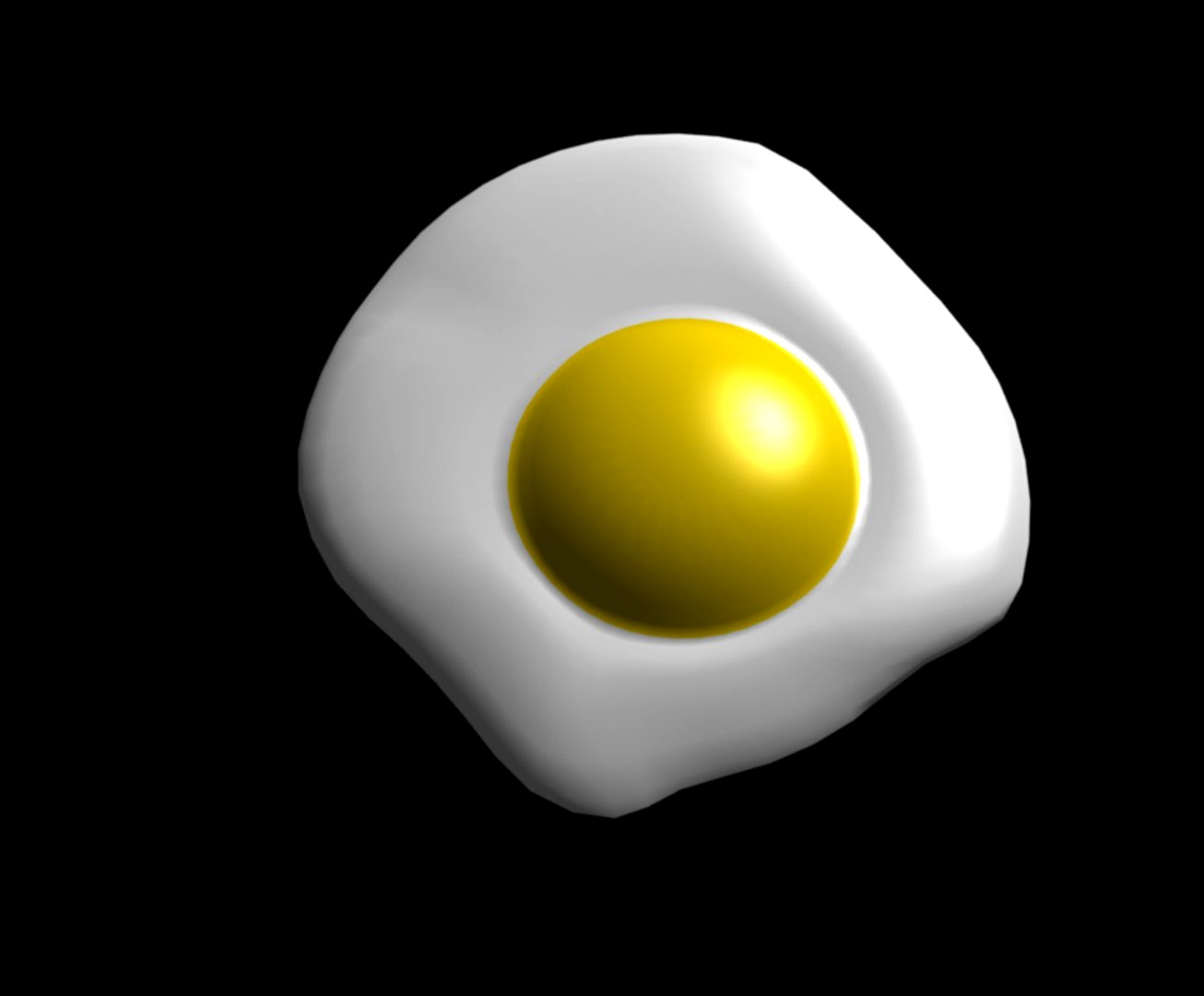 Sunny Side up egg curvy.obj