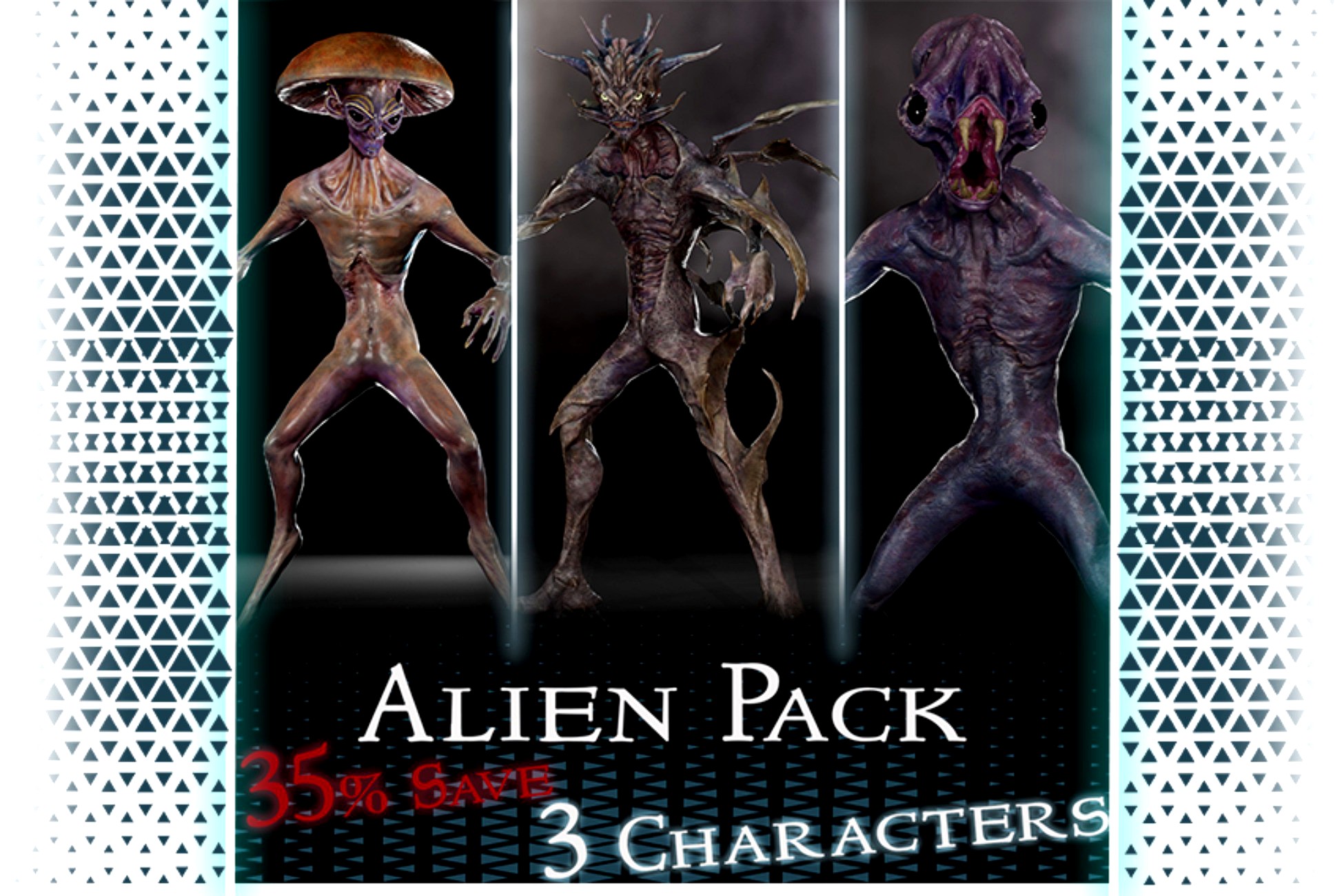 Alien Pack2 3 Characters