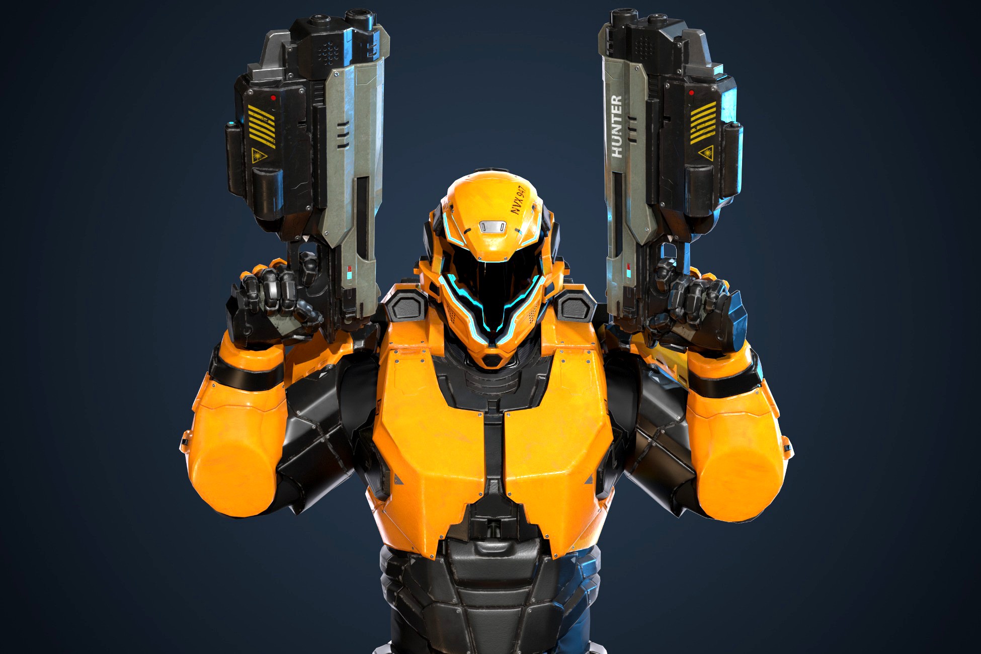 Animated Sci-Fi Character Hunter