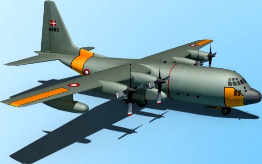 Falcon3D C130 Hercules Denmark 3D Model