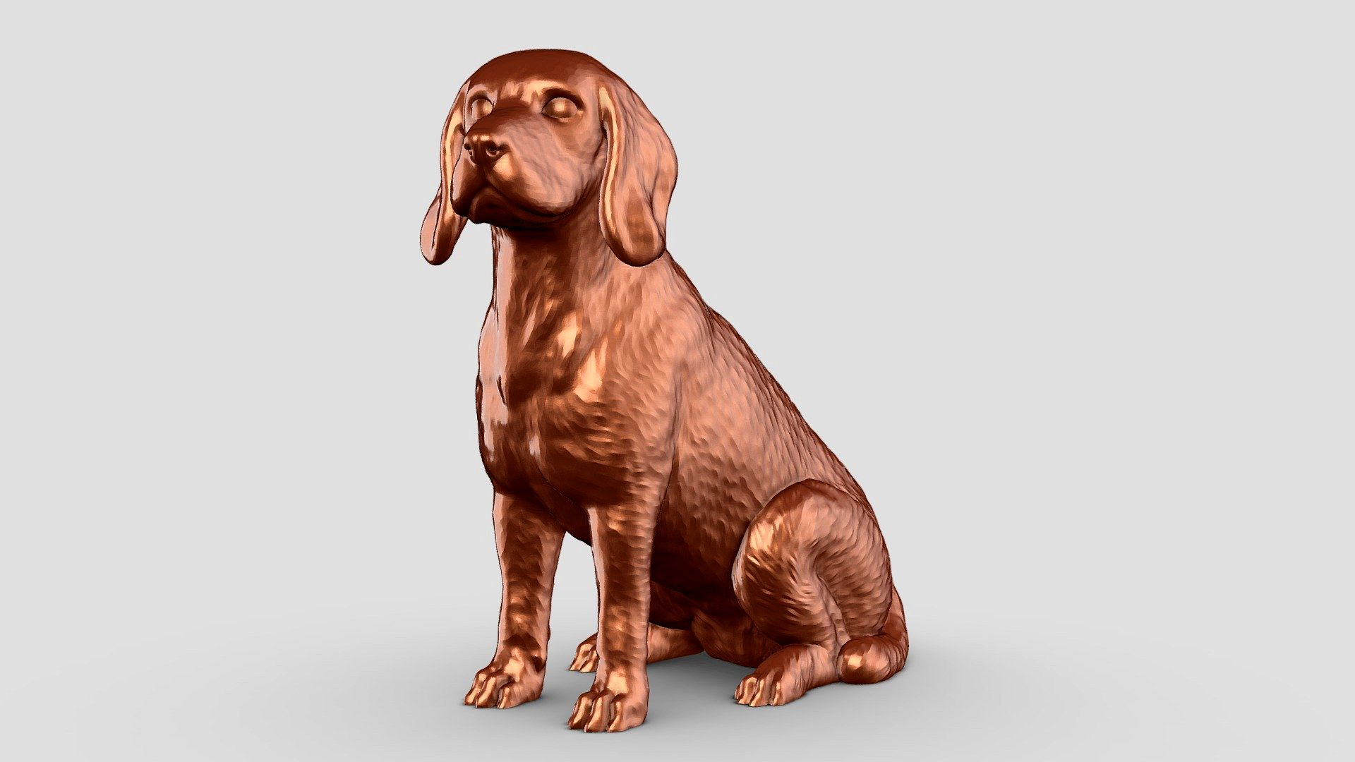 Beagle 3D Print Model Pose 05