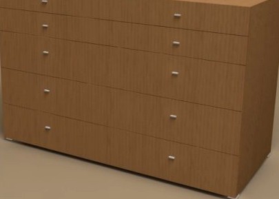 Lodge chest of drawers by Molteni 3D Model