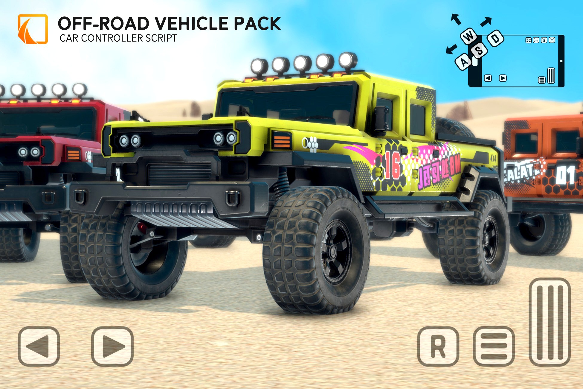 Off Road Vehicle Pack + Car Controller Script