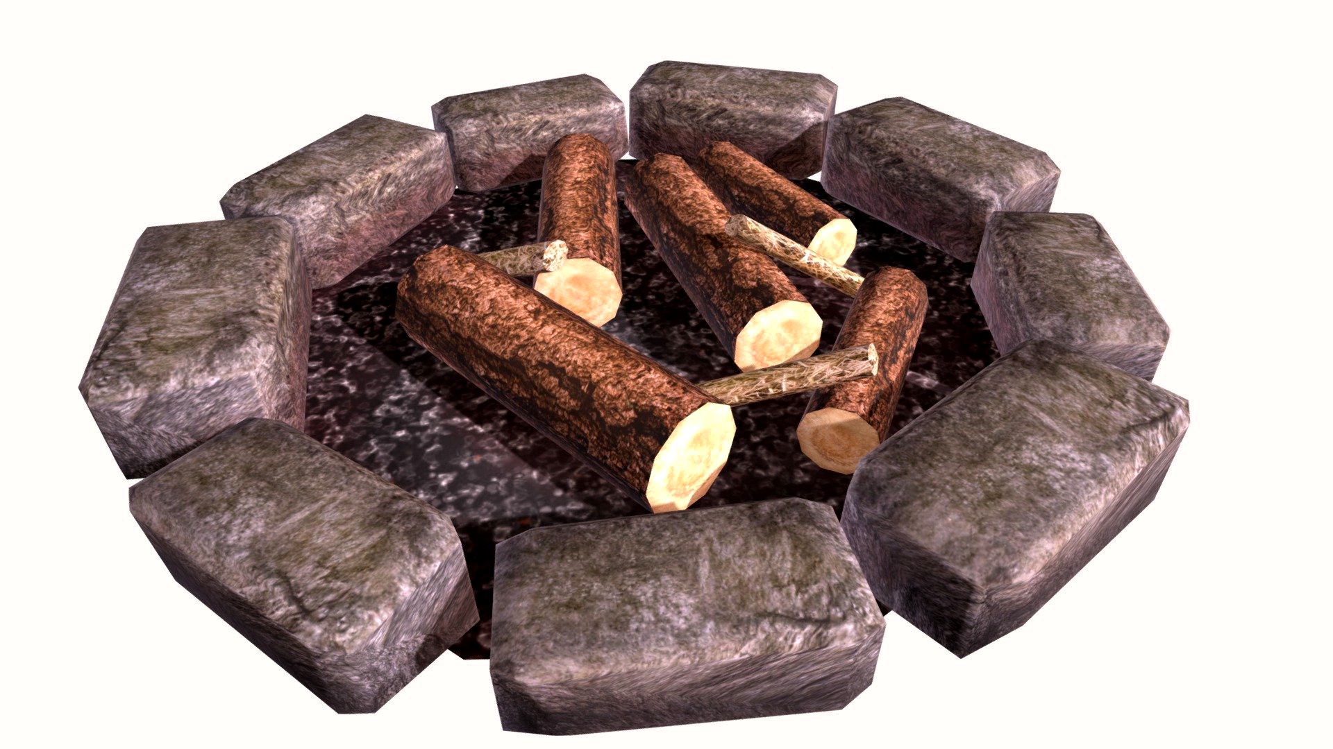 Campfire low poly