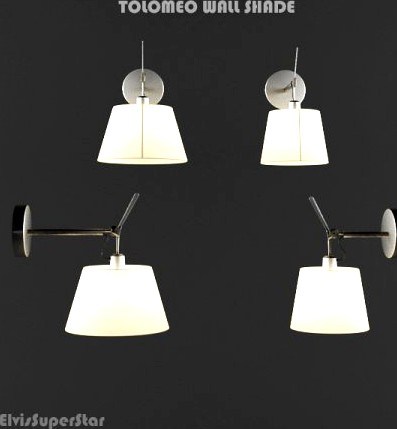 Artemide Tolomeo Wall Shade Fiber 3D Model