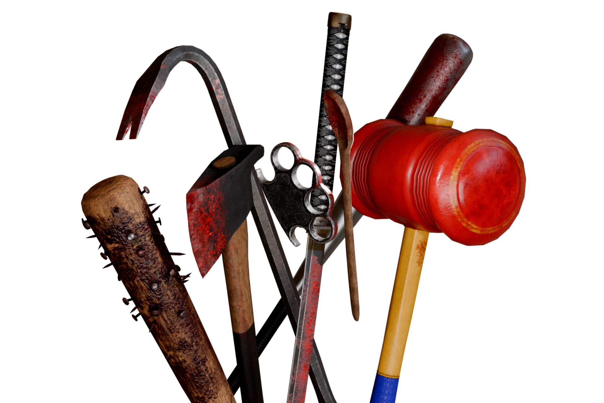 Melee Weapons Pack (Normal and Bloody version)