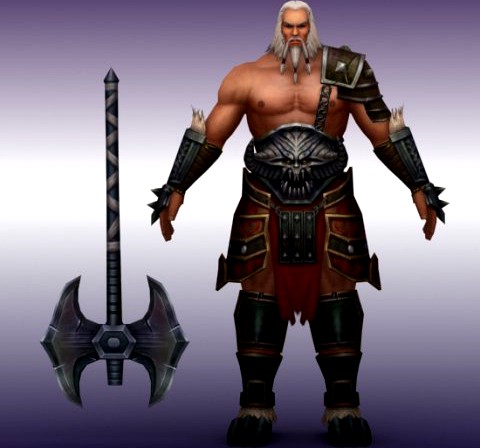 Diablo Barbarian Giant 3D Model