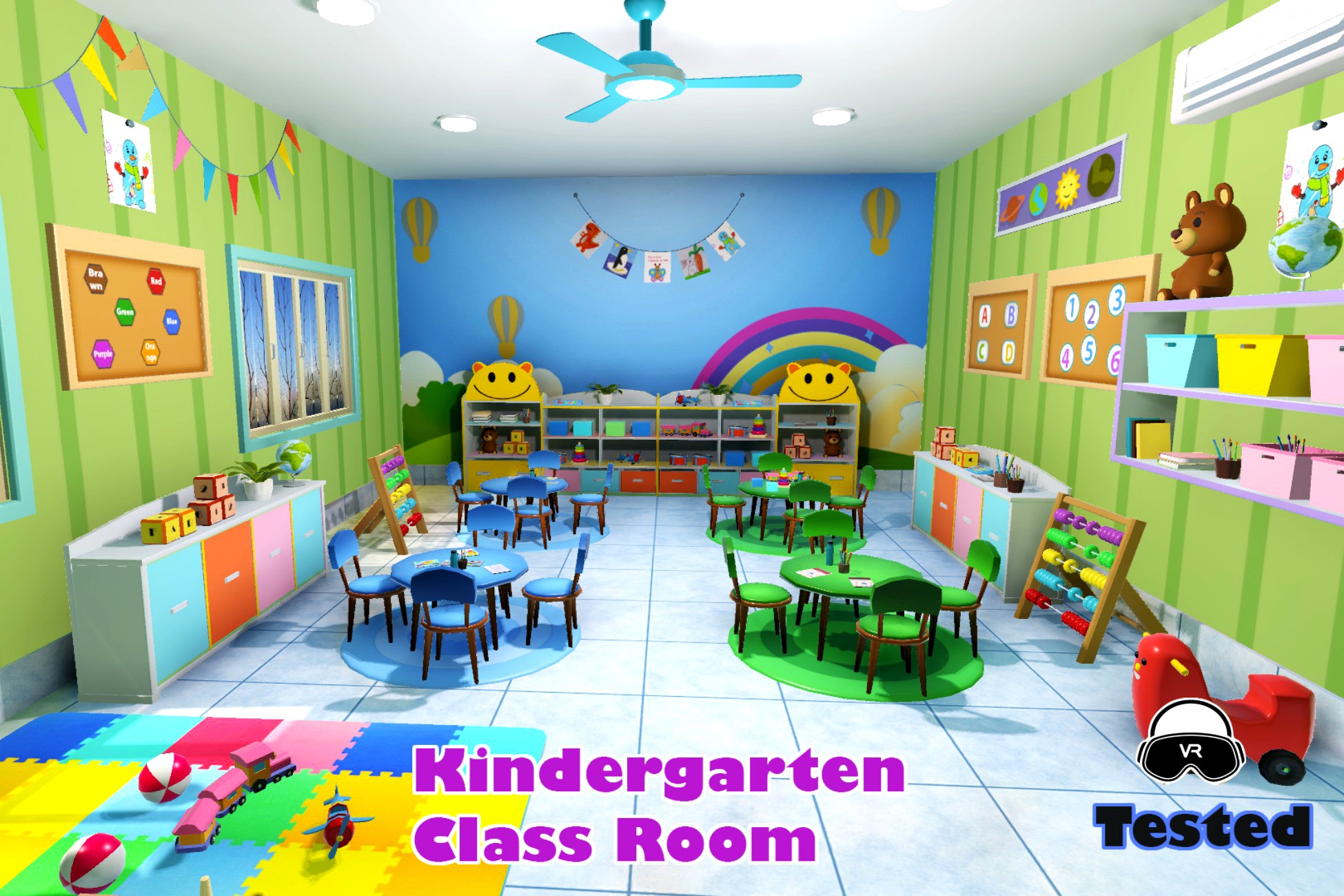 Kindergarten Interior Low poly