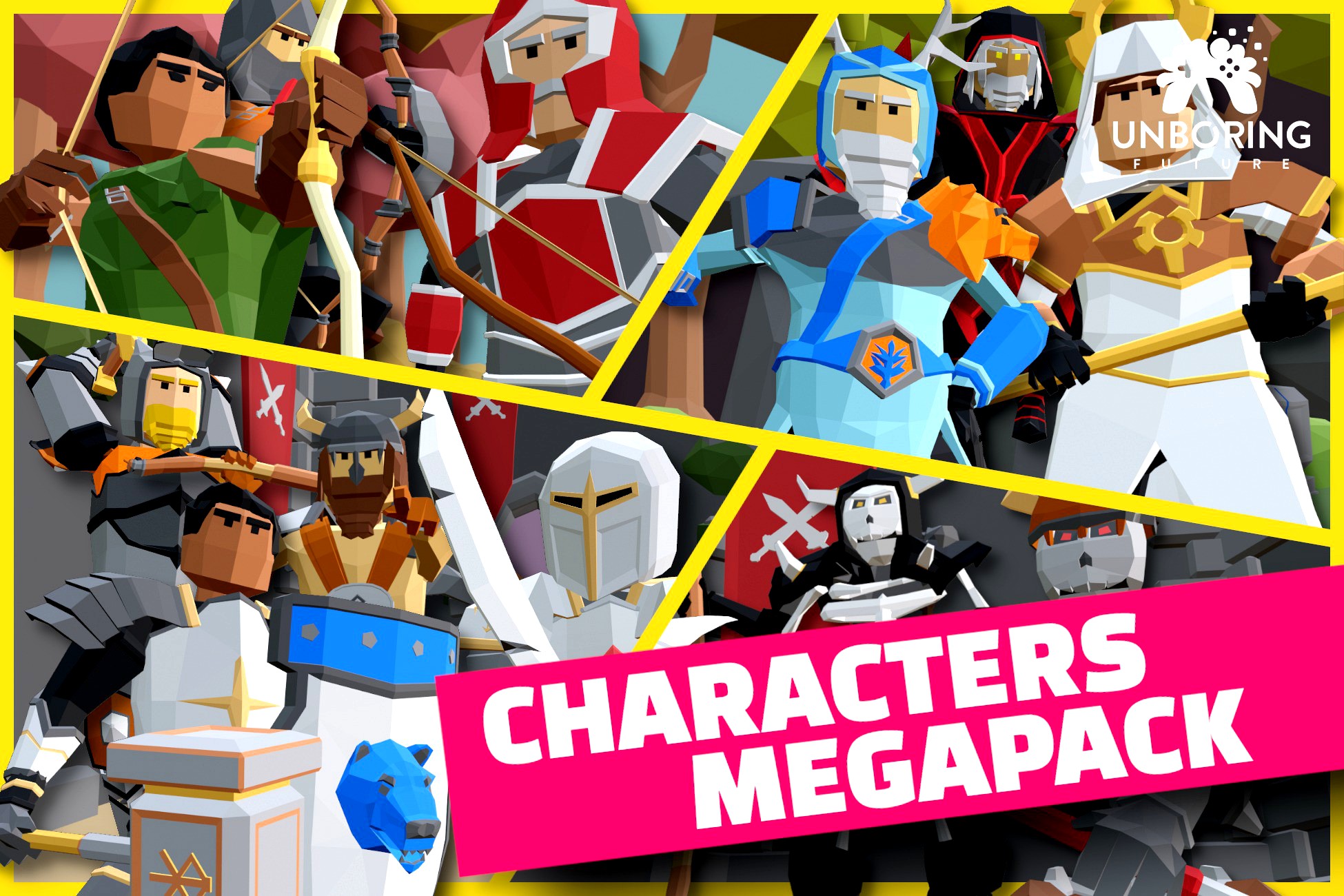 LOW POLY CHARACTERS MEGAPACK BUNDLE - Animated