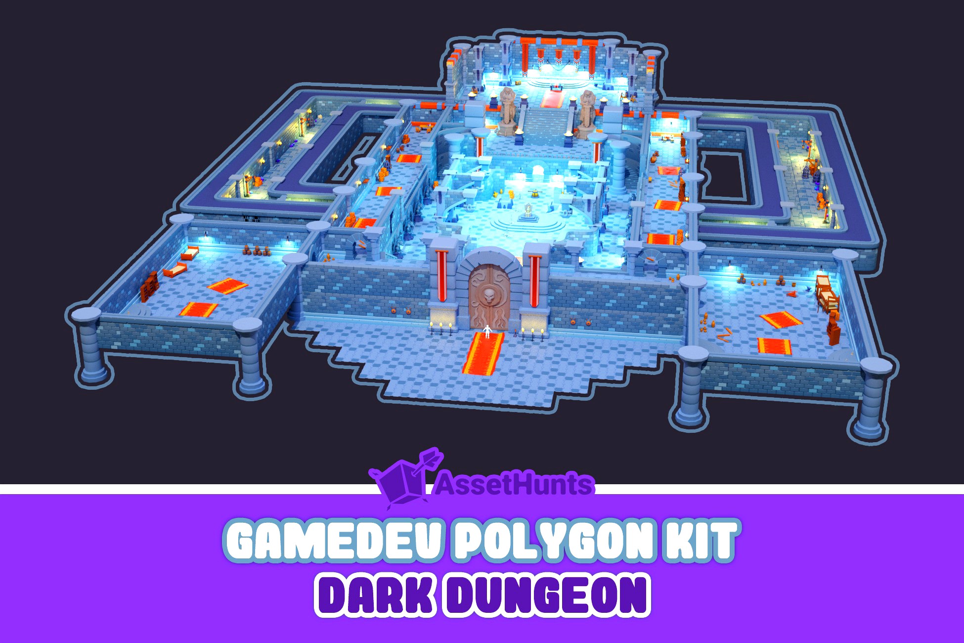 GameDev Polygon Kit - Dark Dungeon