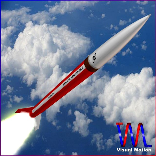 Black Brant VB Sounding Rocket 3D Model