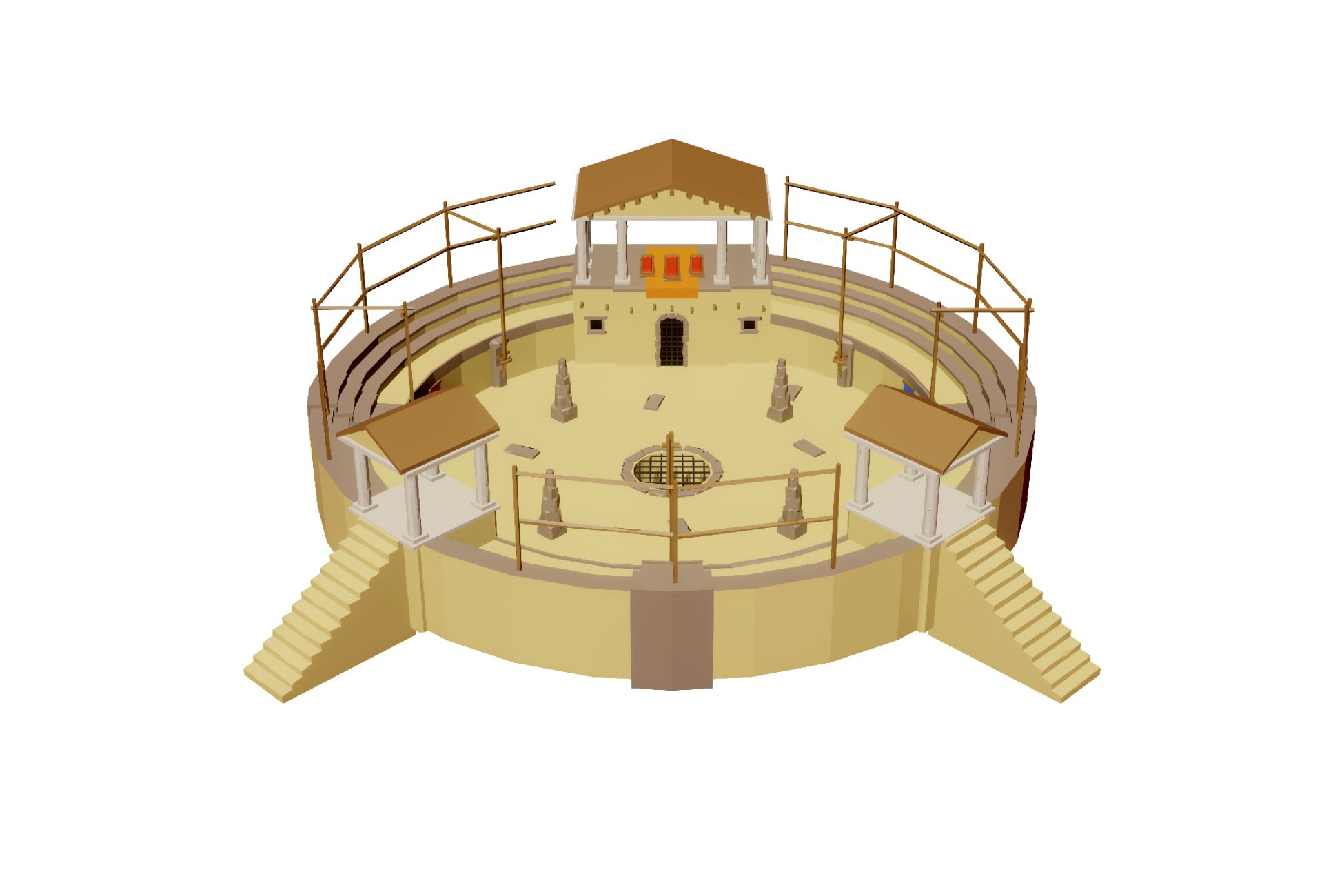 Low Poly Gladiator Arena