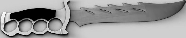 Brass Knuckles Knife 3D Model