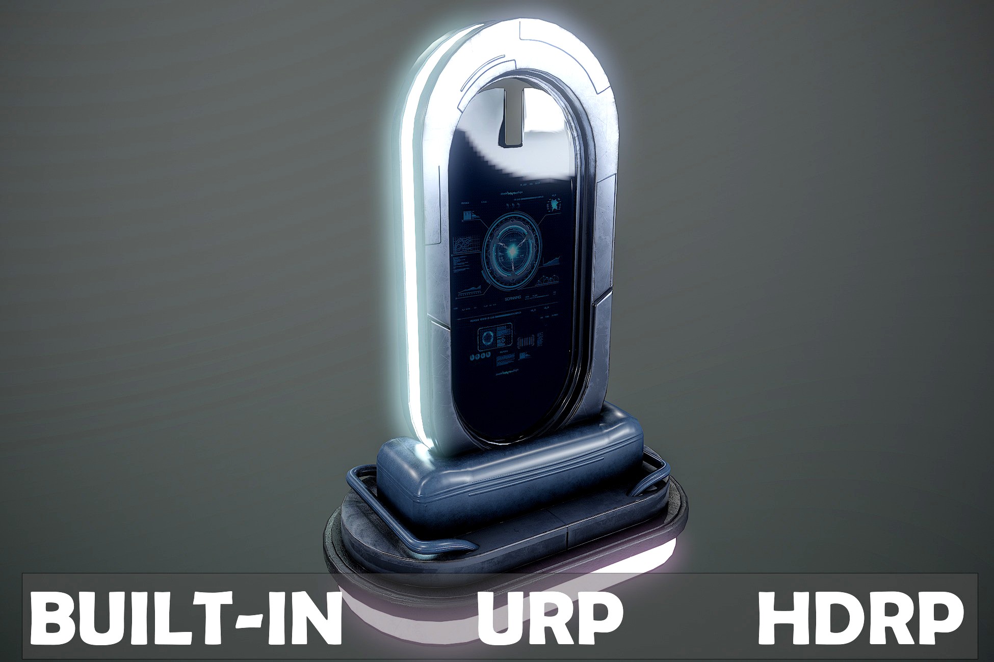 Futuristic Touchscreen Terminal – Sci-Fi Interface Device