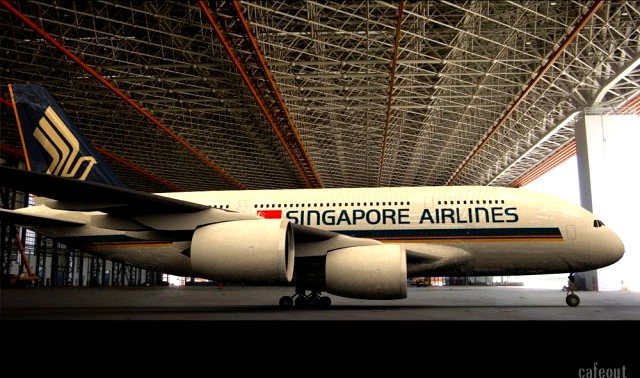 Singapore Airlines  A380 3D Model