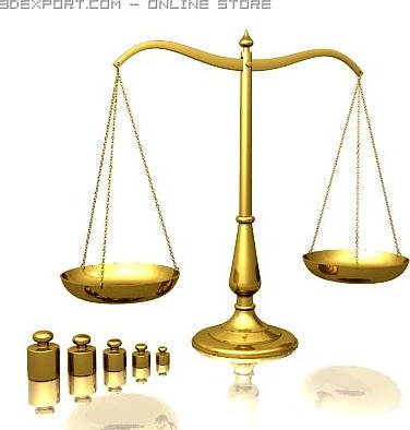 Balance scales 3D Model