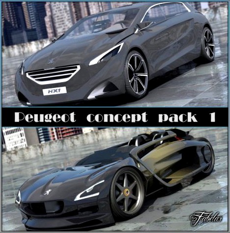 Peugeot Concept Pack 1 20 3D Model