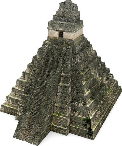 Tikal Temple 1 3D Model