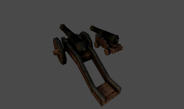 16th Cannons 3D Model