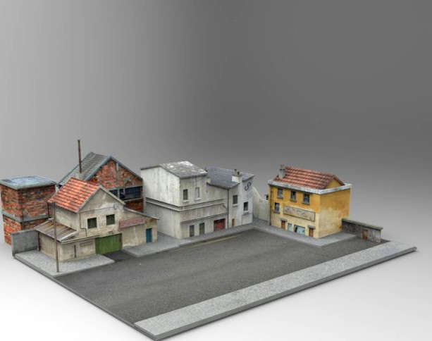 French Village 3D Model