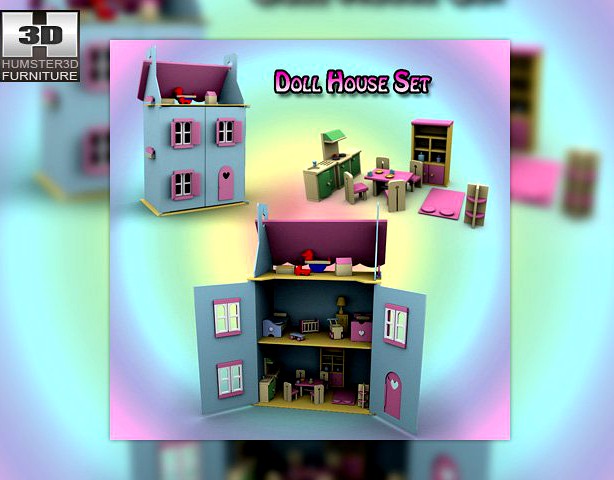 Doll House Set 01 3D Model