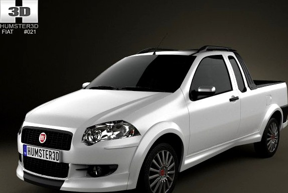 Fiat Strada Crew Cab Sporting 2012 3D Model