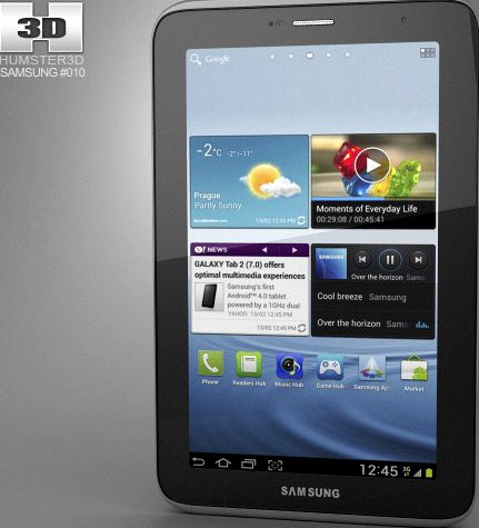 Samsung Galaxy Tab 2 3D Model