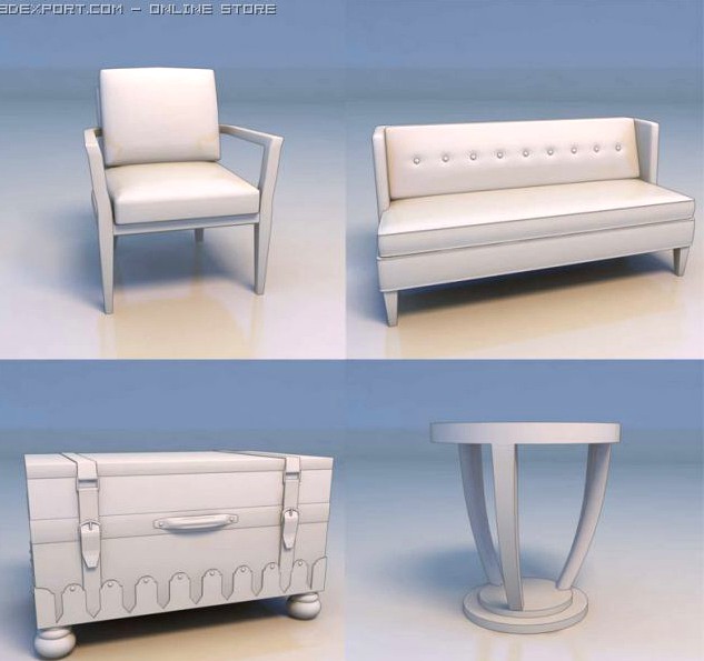 Sofa chair store cabinet 3D Model