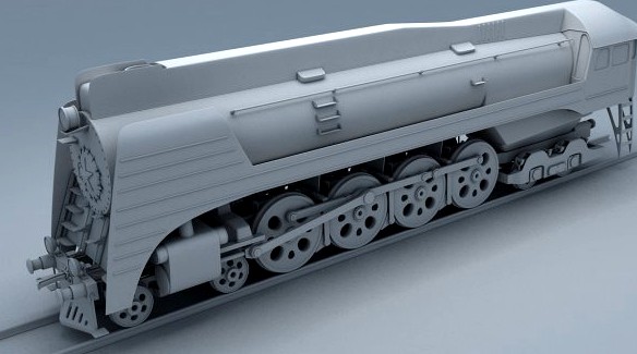 Steam locomotive 3D Model