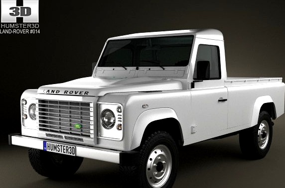 Land Rover Defender 110 pickup 2011 3D Model