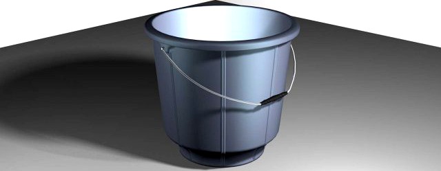 Plastic Bucket 3D Model