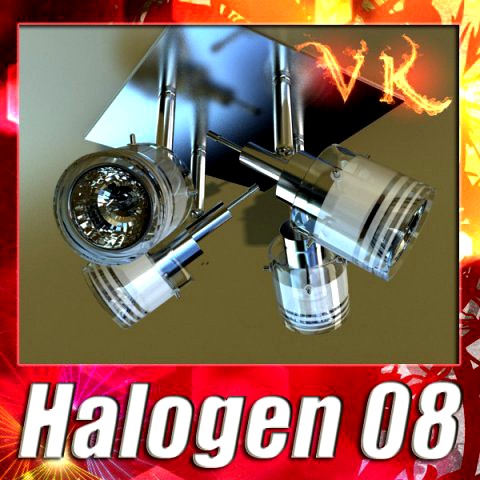 Halogen Ceiling Light 08 Photoreal 3D Model