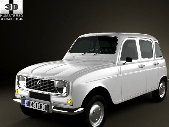 Renault 4 R4 hatchback 1974 3D Model