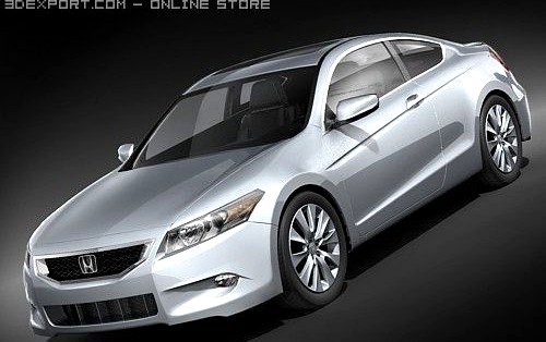 Honda Accord Coupe mid poly 3D Model