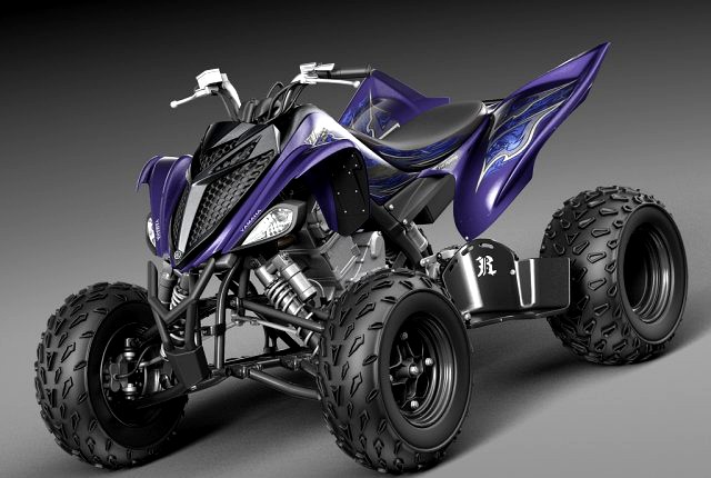 Yamaha Raptor 700s 2014 Quad 3D Model