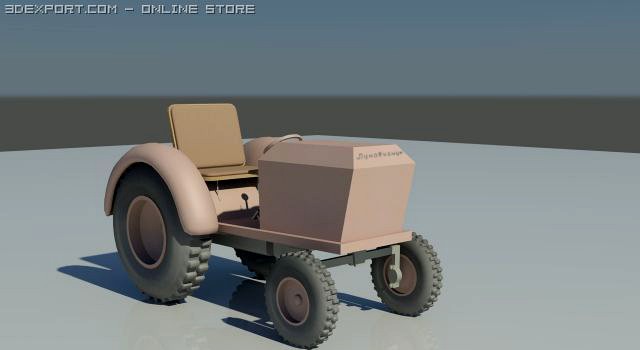 Old Tractor 3D Model