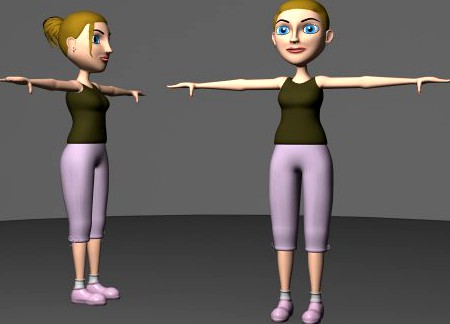 Cute girl 3D Model