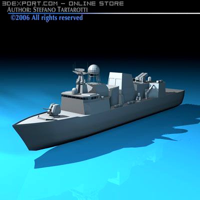 Frigate ship 3D Model