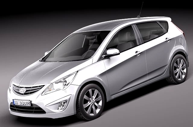 Hyundai Verna  Accent 2012 hatchback 3D Model
