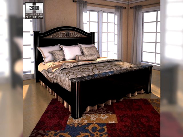 Ashley Constellations King Poster Bed 3D Model