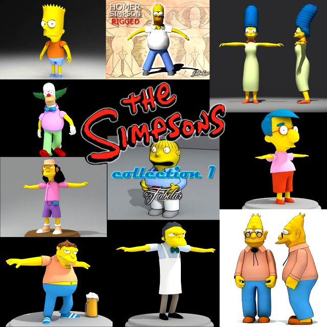 Simpsons collection 1 3D Model