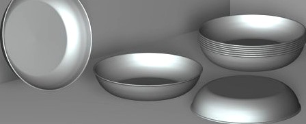 Steel Bowl 02 Small 3D Model