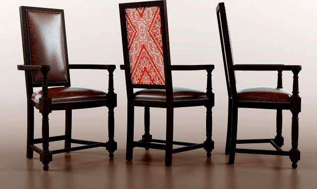 Private dining room chair 3D Model