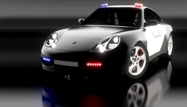 Porsche 911 Carrera  Police 3D Model